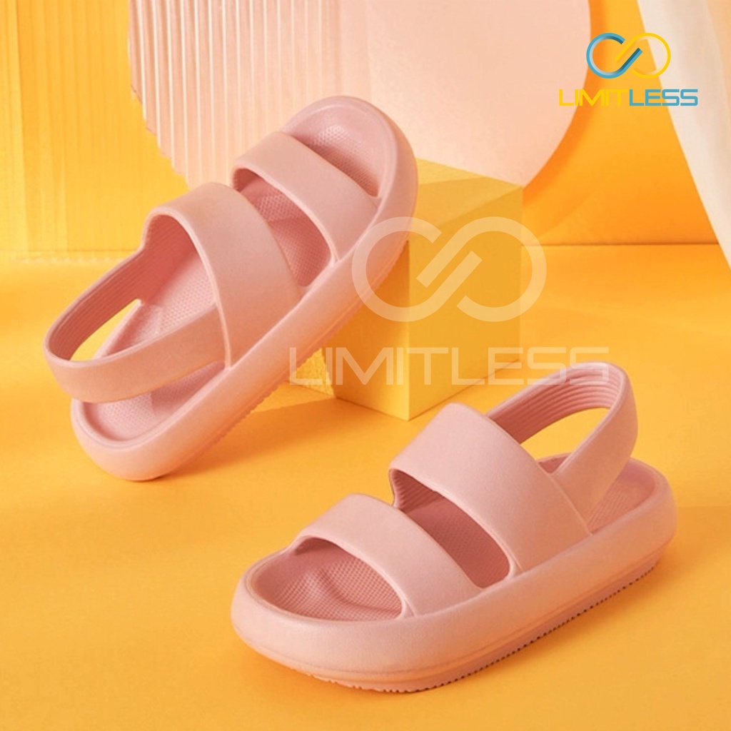 Sendal Selop Cewek Kekinian Sandal Slip On Wanita Lalisa Phylon Material Ringan Terbaru Size 36-40