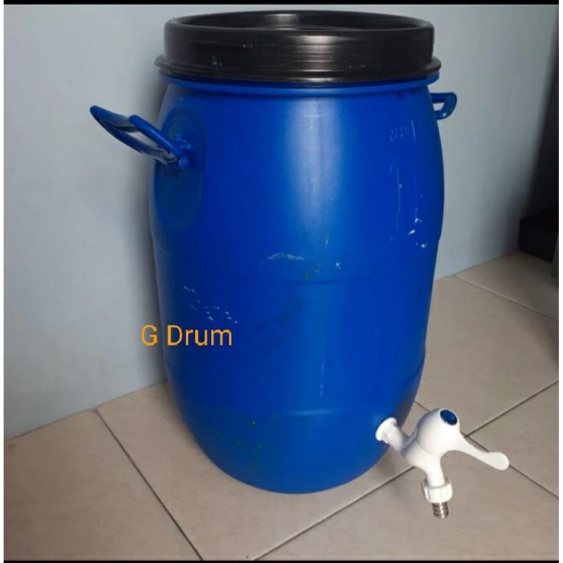 Drum Plastik HDPE 30 Liter/Tong Kran Air Cuci Tangan