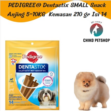 PEDIGREE® Dentastix SMALL Snack 5-10KG Anjing Kemasan 210 gr