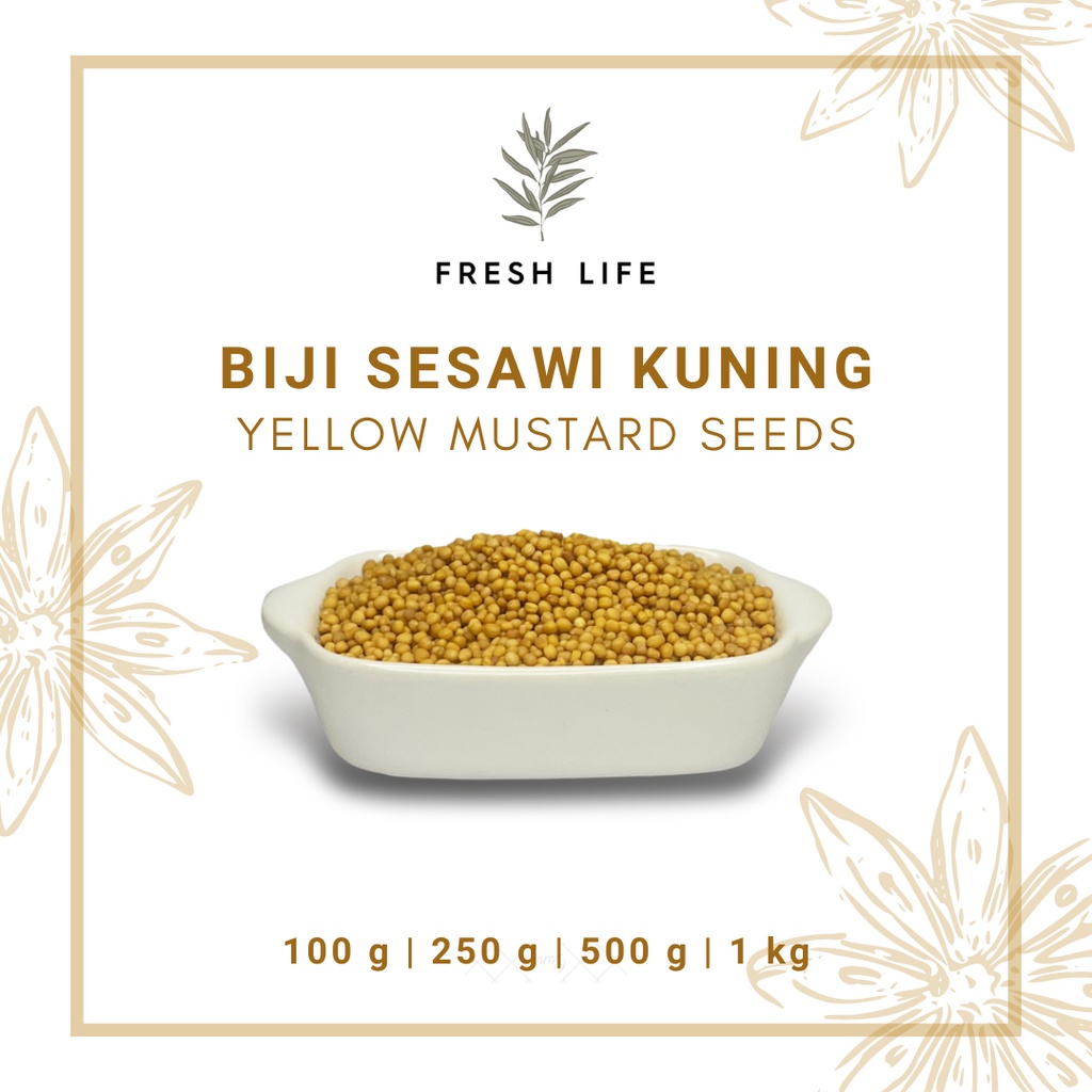 

Biji Sesawi Kuning - Yellow Mustard Seeds Fresh Life 100 gram / 250 gram / 500 gram