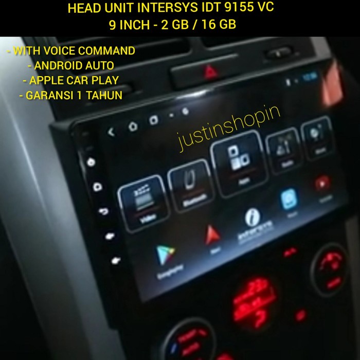 HEADUNIT ANDROID INTERSYS IDT 9155 VC - 2GB/16GB HEAD UNIT 9 INCH