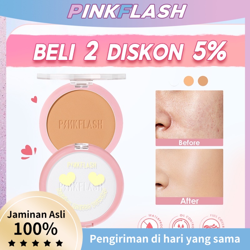 PINKFLASH OhMySelf Bedak BB Cushion Pressed Powder Long-lasting Matte Lightweight Oil Control Special Edition Bedak Pada