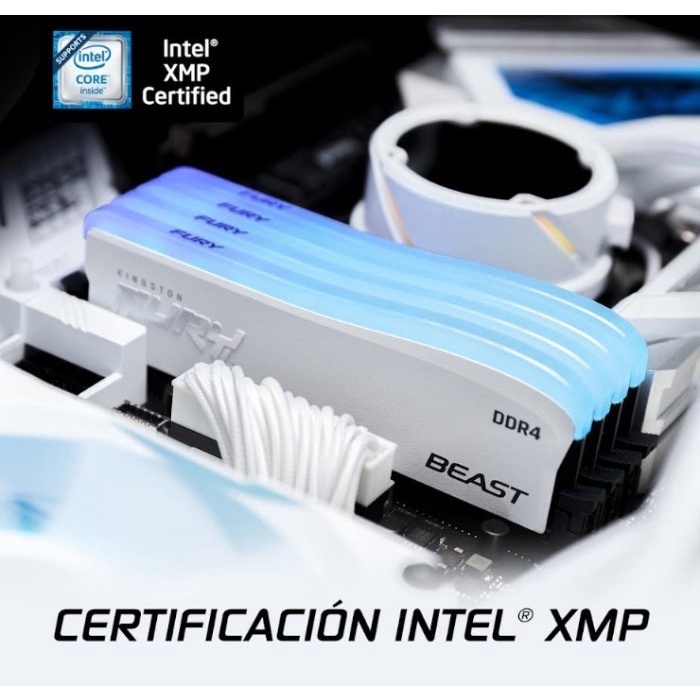 KINGSTON FURY BEAST RGB WHITE DDR4 3600MHz 16GB KF436C17BWAK2/16