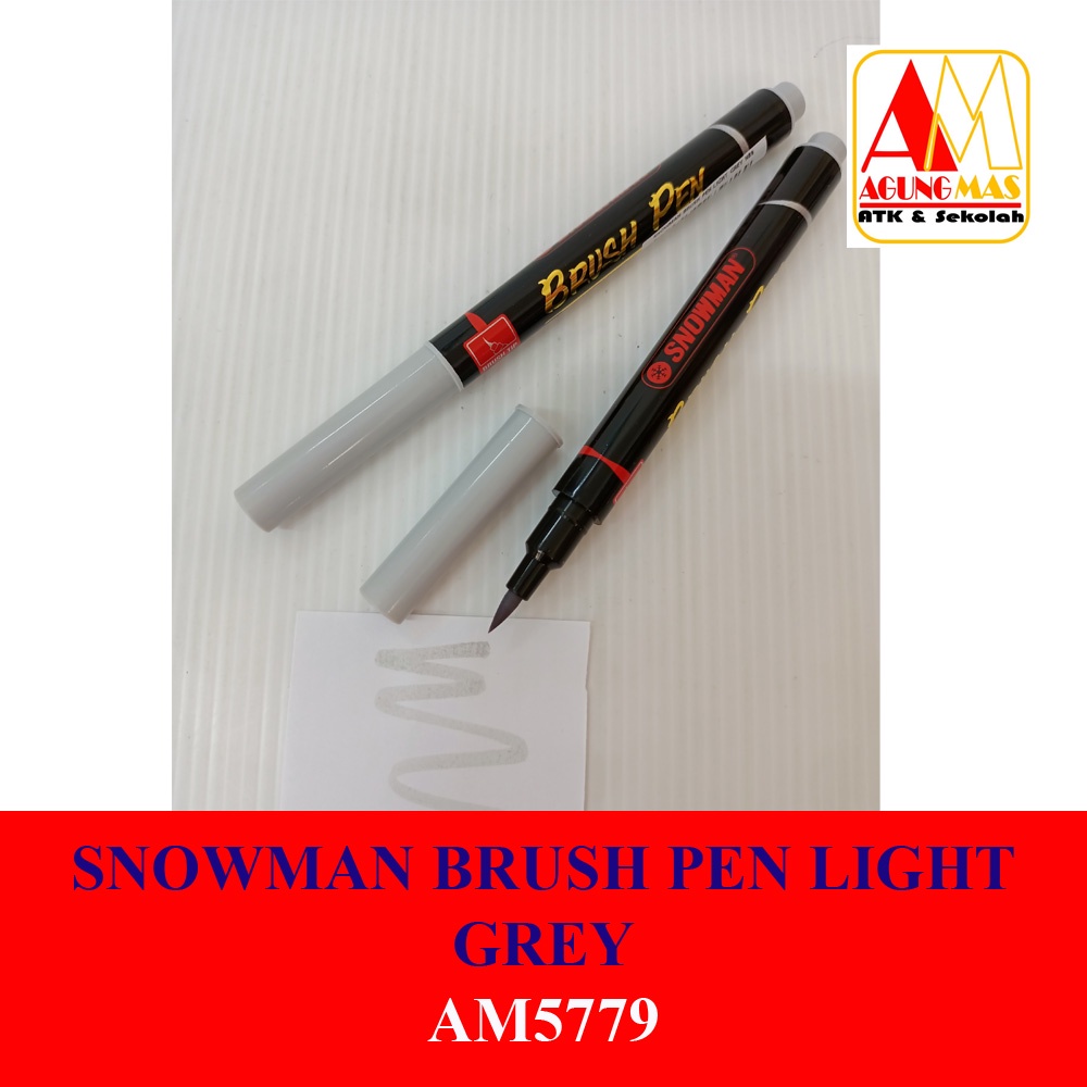 

SNOWMAN BRUSH PEN LIGHT GREY
