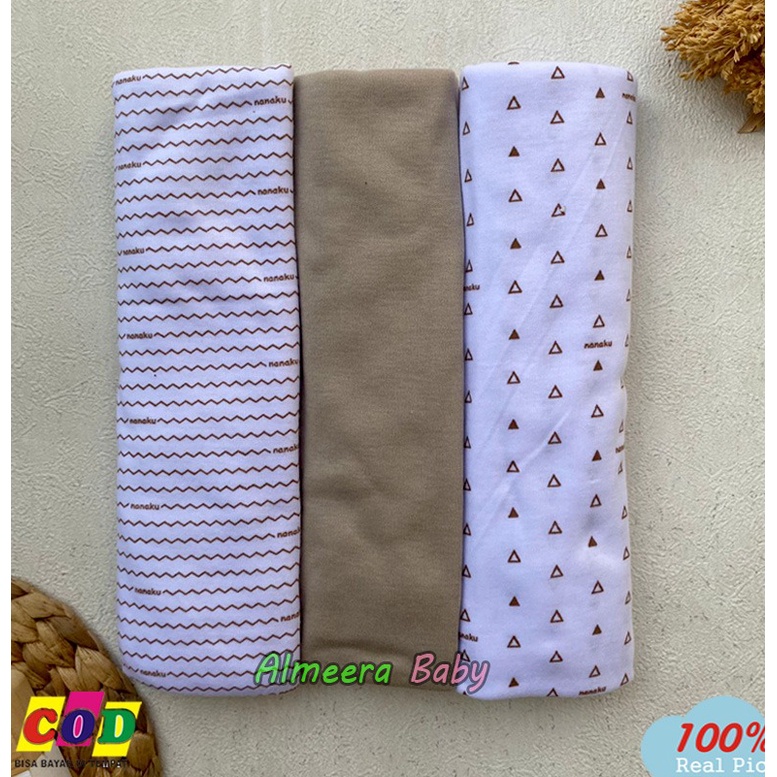 Isi 3 PCS Isi 6 PCS Bedong Bayi Pernel Bayi Baru Lahir Kualitas Premium Ukuran Jumbo 110 cm x 90 cm Almeera Baby and Kids
