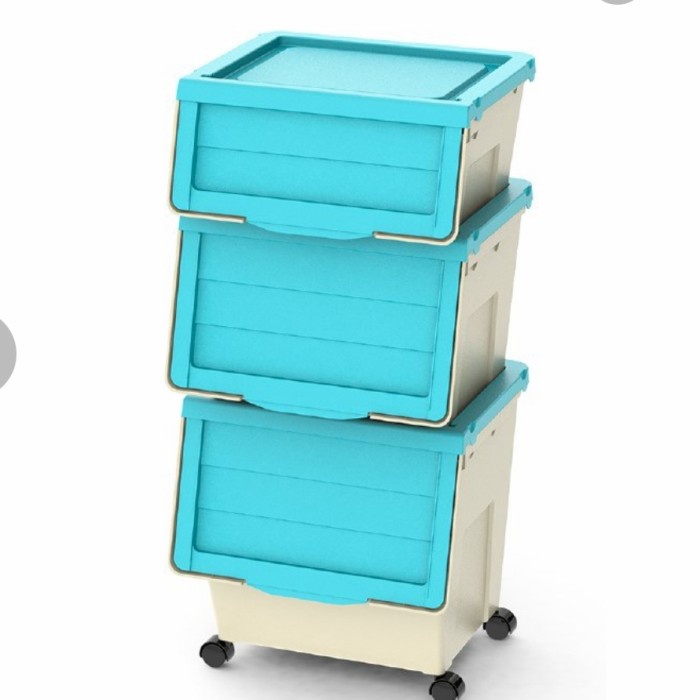 Storage Laci Lemari Storage Box Multifungsi + Roda- Stax Storage Ezy Vindo