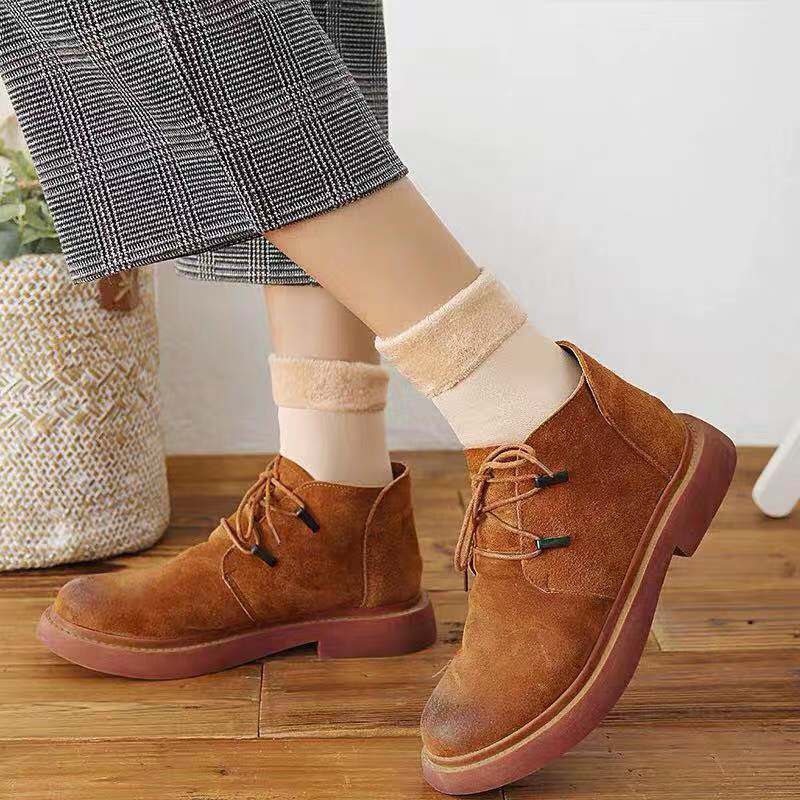 Kaos Kaki Wanita Velvet Socks Tebal Hangat Musim Dingin Kaus kaki D38