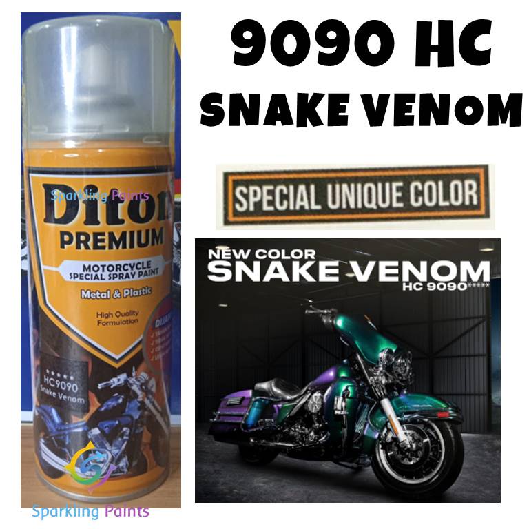 Pilox Diton Premium Snake Venom HC 9090 400ml Harley Unique 5 Warna Unik Bunglon Pelangi H 9090 HC9090 H9090 pilok pylox pylok