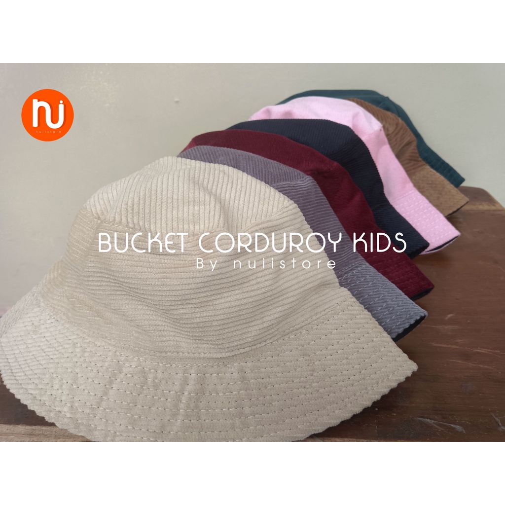 Topi anak / bucket hat anak / topi bucket anak corduroy