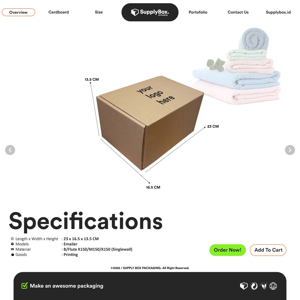 

KARDUS BOX PACKAGING PRINTING 23 x 16.5 x 13.5 CM | Kardus | Cardboard