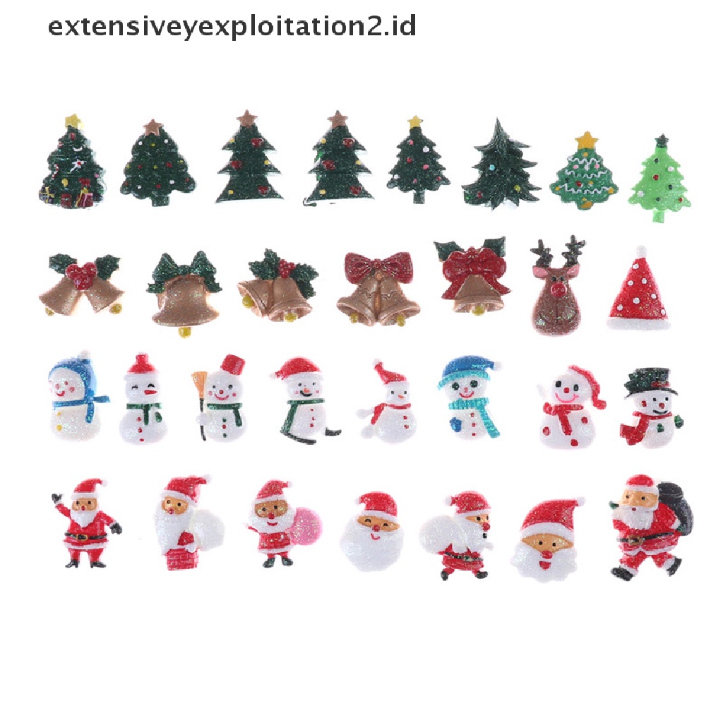 10 Pcs Jepit Rambut Mini Desain Snowman Pohon Natal Untuk Dekorasi Rumah Boneka