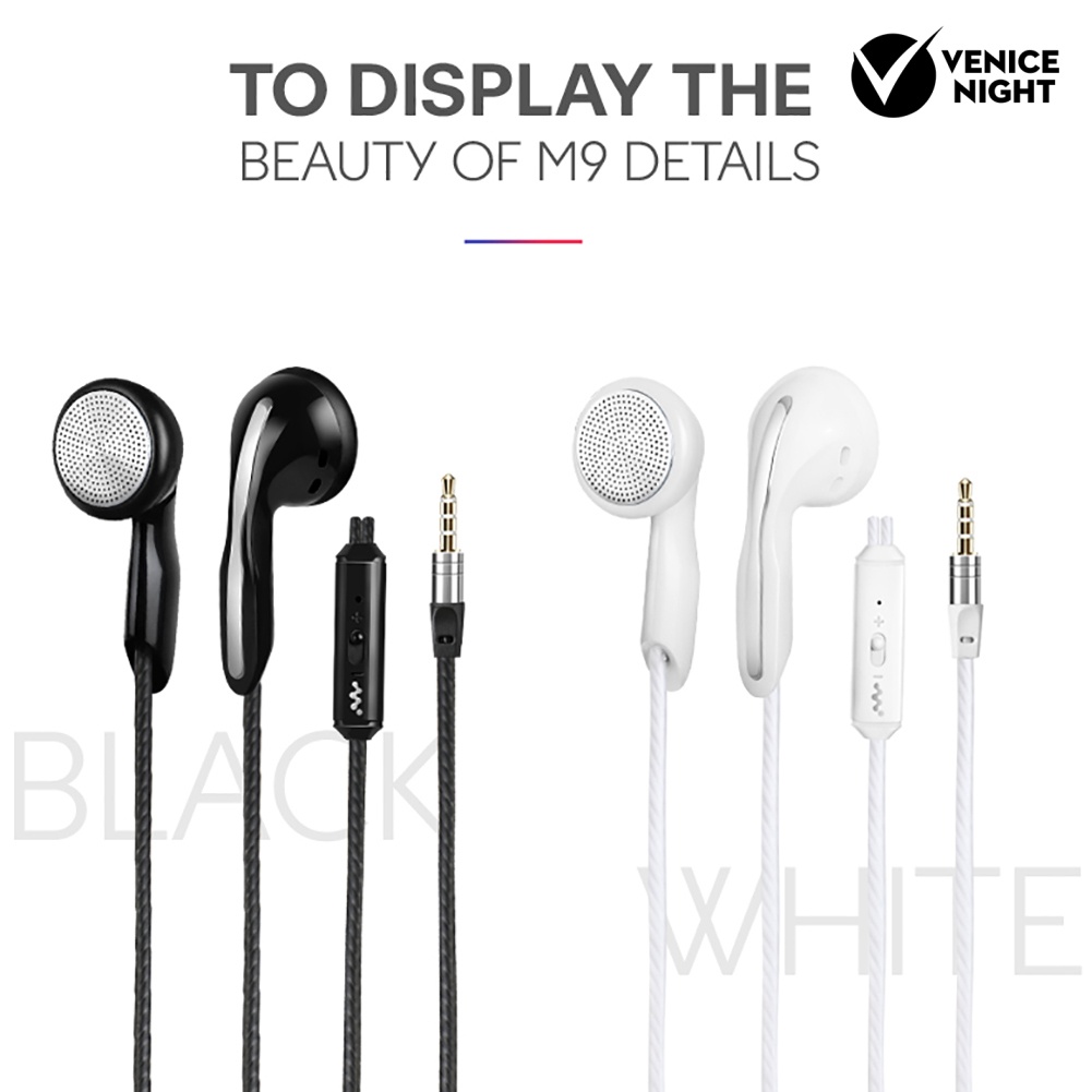 (VNEP) (Berkabel) Stereo 3.5mm In-ear Earbuds Earphone Universal Headphone dengan Mic untuk Smartphone