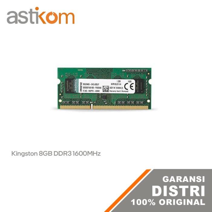 RAM Notebook Kingston HM DDR3 8GB 1600Mhz PC 12800