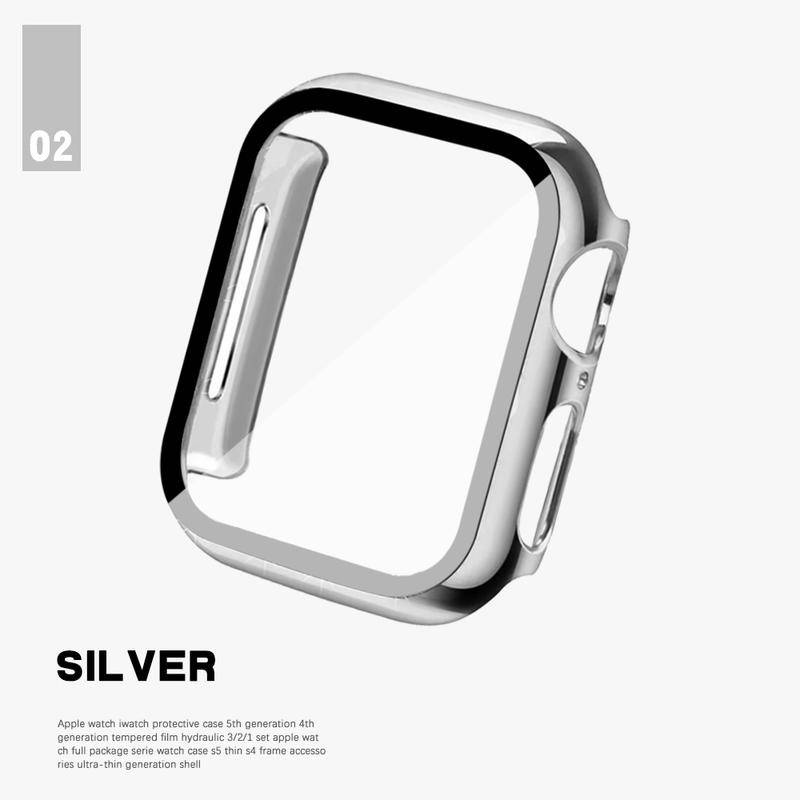 Case bumper Pelindung Layar Apple Watch Seri 8 7 6 5 4 3 2 1 SE2 Dengan Kaca film 49mm 45mm 41mm 42mm 40mm 38mm