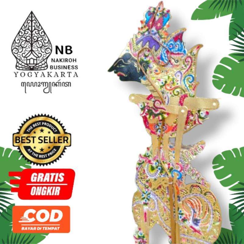 NAKIROHBUSINESS Wayang KRESNA/KRESNA Wayang kulit sapi Asli -+55cm Standar Pedalangan Asli