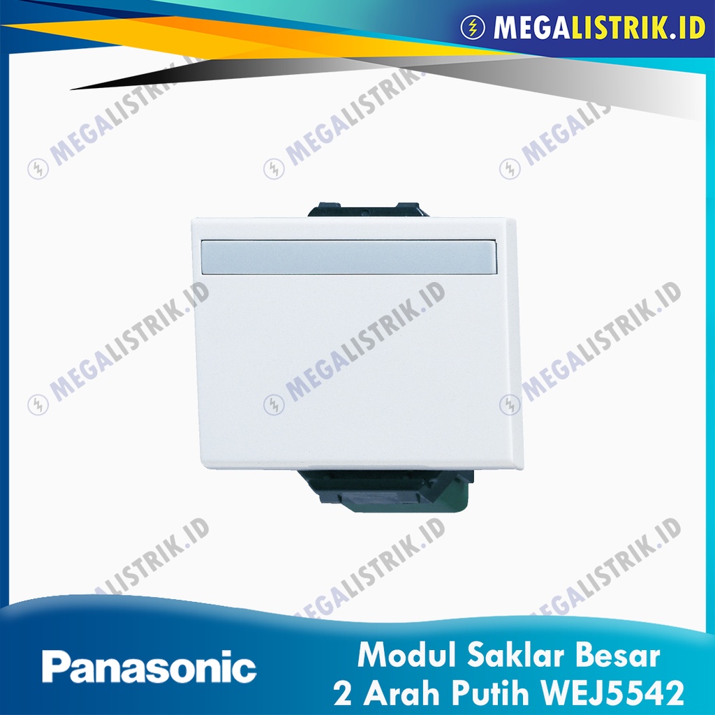 PANASONIC MODUL SAKLAR LEBAR TUKAR 2 ARAH PUTIH WEJ5542 / SAKELAR SWITCH BESAR HOTEL WIDE SERIES WHI