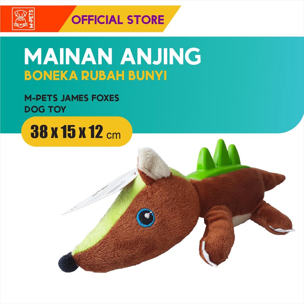 M-Pets James Foxes Dog Toy / Mainan Anjing Boneka Rubah Bunyi