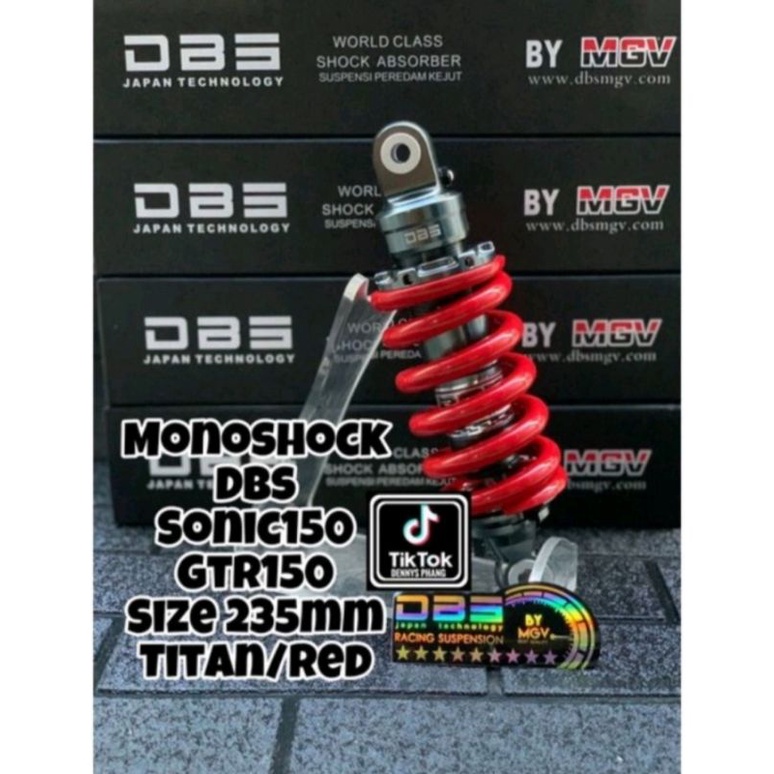 SHOCK MONOSHOCK BELAKANG DBS ORIGINAL SONIC150/SUPRA GTR 150 PNP  UK 235MM