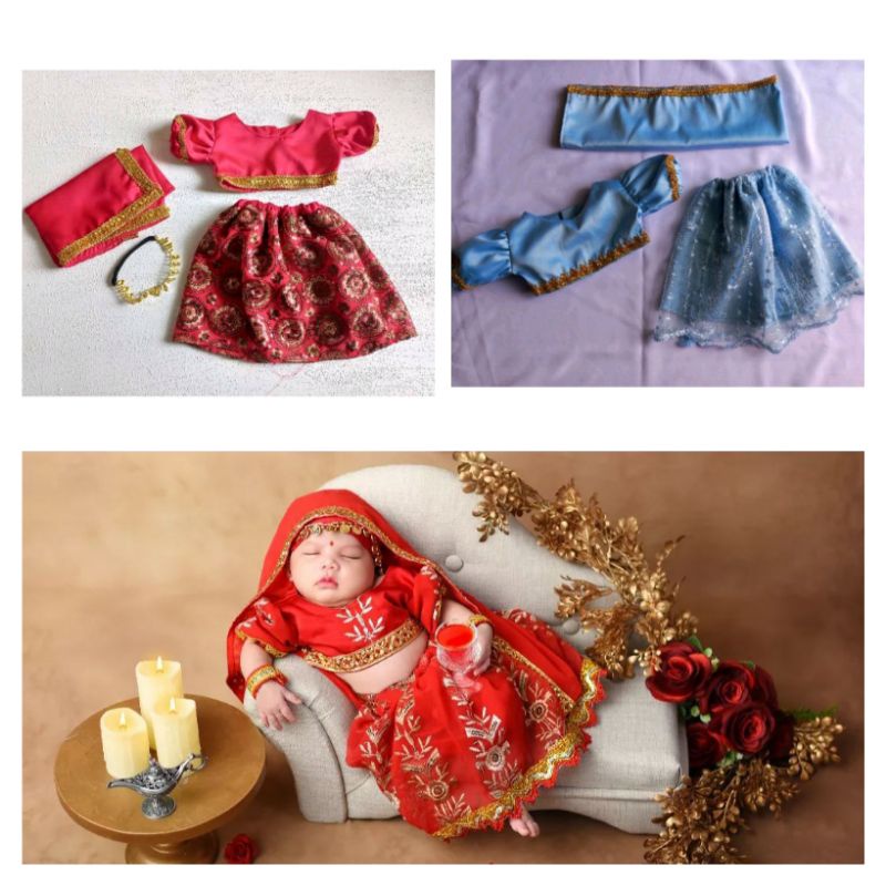 kostum india newborn untuk properti photo bayi kostum tema india properti photoshoot baby newborn ba