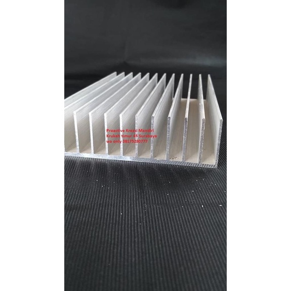Pendingin power sanken p 40cm type 12 sirip Heatsink aluminium