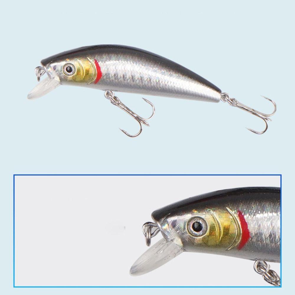 Top 4PCS Umpan Ikan Kecil Tenggelam Luar Crankbaits Lidah Panjang Mikro Ikan Kecil Lures