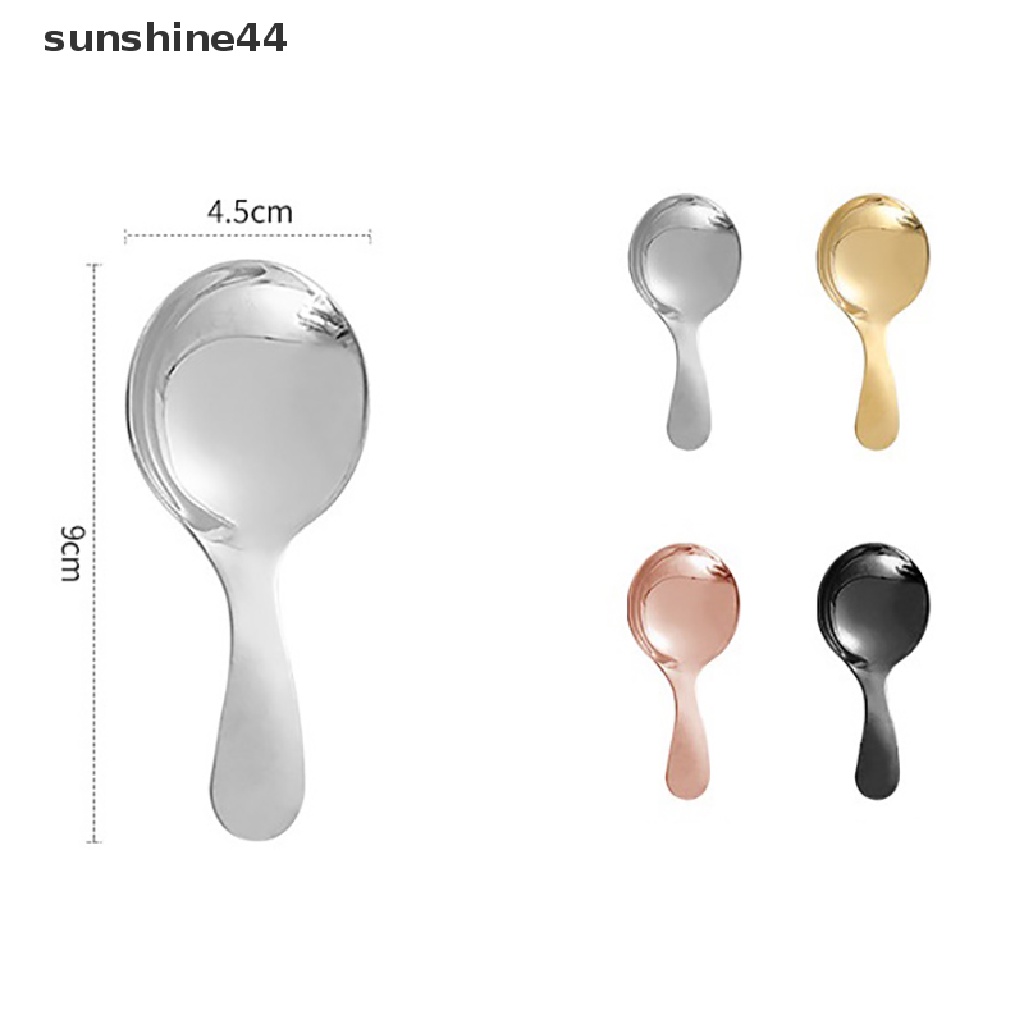 Sunshine Sendok Teh / Gula / Garam / Bumbu Bahan Stainless Steel Dengan Gagang Pendek