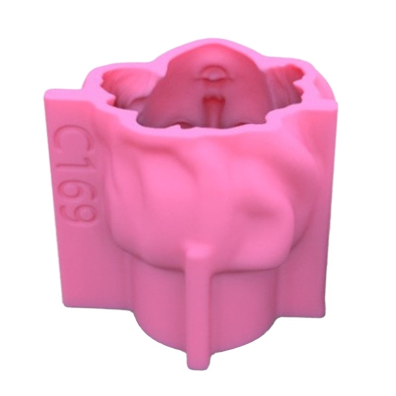 Siy Cetakan Pot Bungatanaman Succulent Bahan Silikon Desain Gadis Mawar 3D DIY Untuk Dekorasi