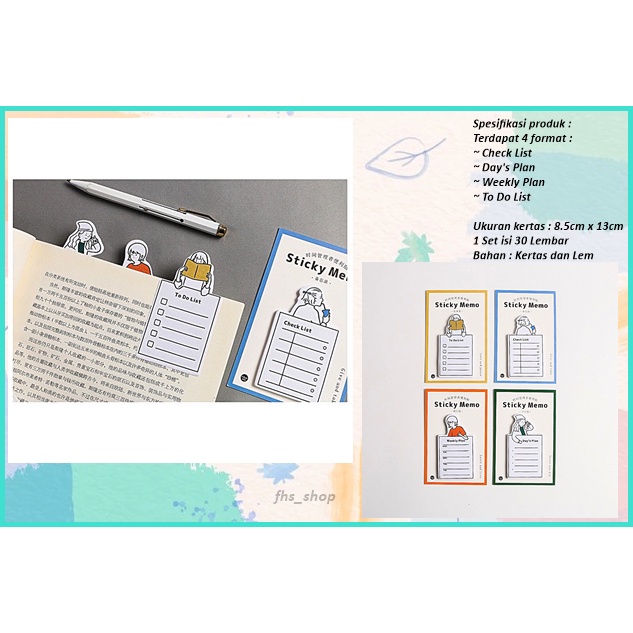

Sticky Note Sticky Notes Pembatas Buku Kertas Memo Buku Tulis Sticky Notes Aesthetic Sticky Notes Lucu Sticky Memo To Do List 1 Set Isi 30 Lembar 8.5cm x 13cm