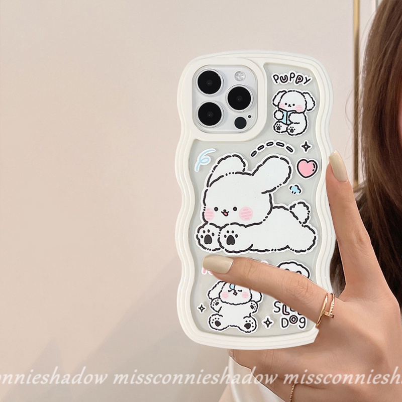 Casing for Redmi A1 A1+ 10 9A 9T 10A 9 9C NFC 11T Redmi Note 11 11Pro+ 10 11s 10s 8 10 Pro Max Plus Note9 Note8 Cartoon Cute Running Pochacco Lovely Puppy Wavy Edge Soft TPU Cover