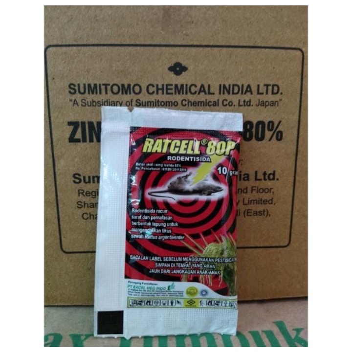 Racun tikus ratcell rodentisida ratcel ratsel pembasmi tikus phospit zeng pospit 80wp 10gr