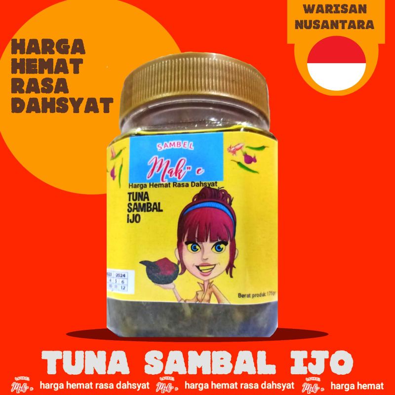 

Tuna sambel ijo mak-e varian sambal kemasan 175gr