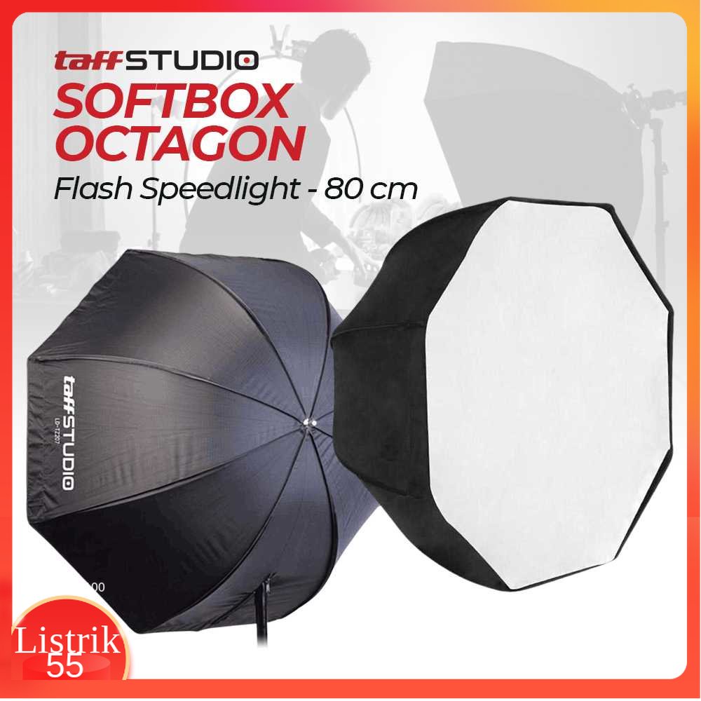 TaffSTUDIO Payung Octagon Softbox Flash Speedlight 80CM - LD-TZ207