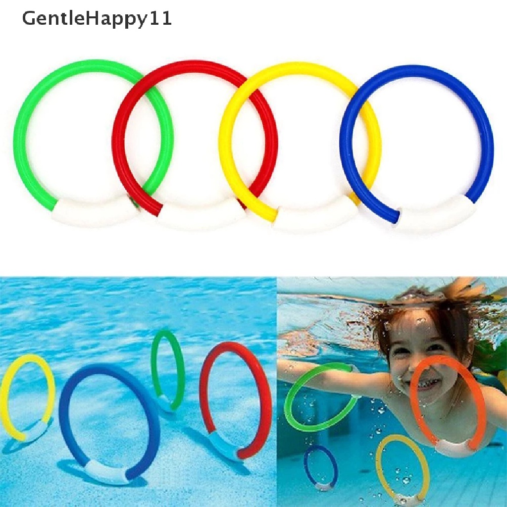 Gentlehappy 4pcs / Set Mainan Ring Diving / Berenang Bawah Air Untuk Anak id