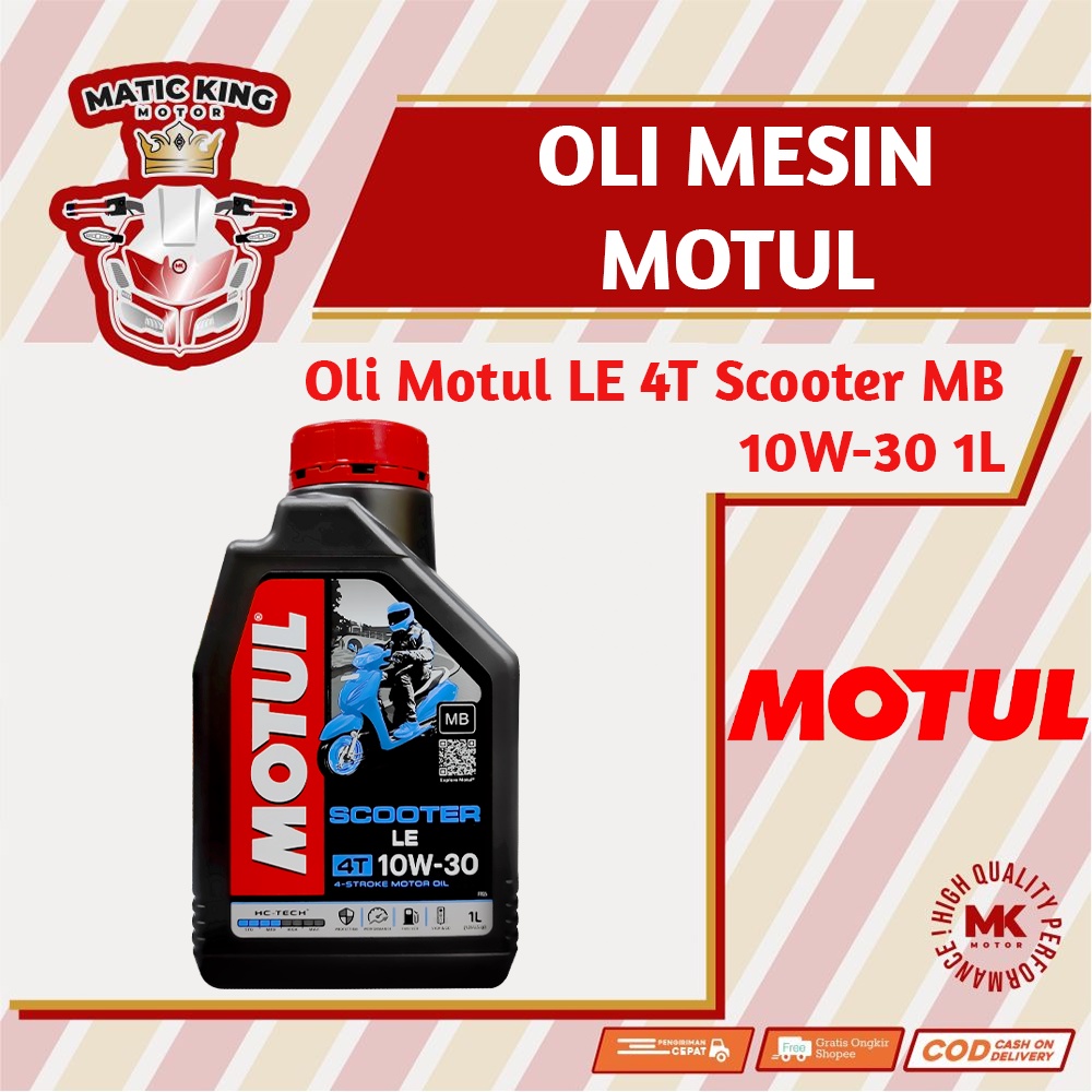 Motul Oli Mesin Scooter Le SAE 10W-30 MB Oli motor matic 800 ml 1L