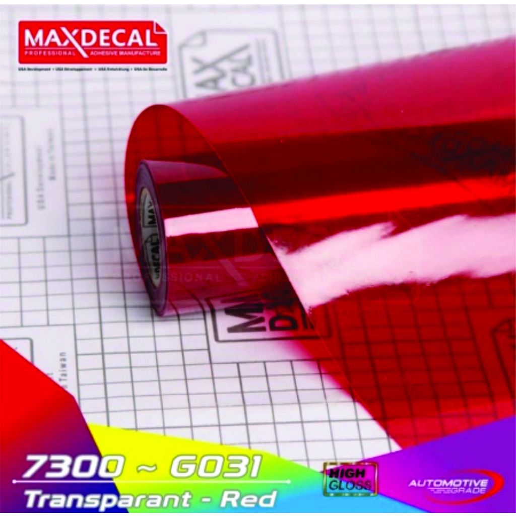 SKOTLET MERAH TRANSPARAN MAXDECAL G031