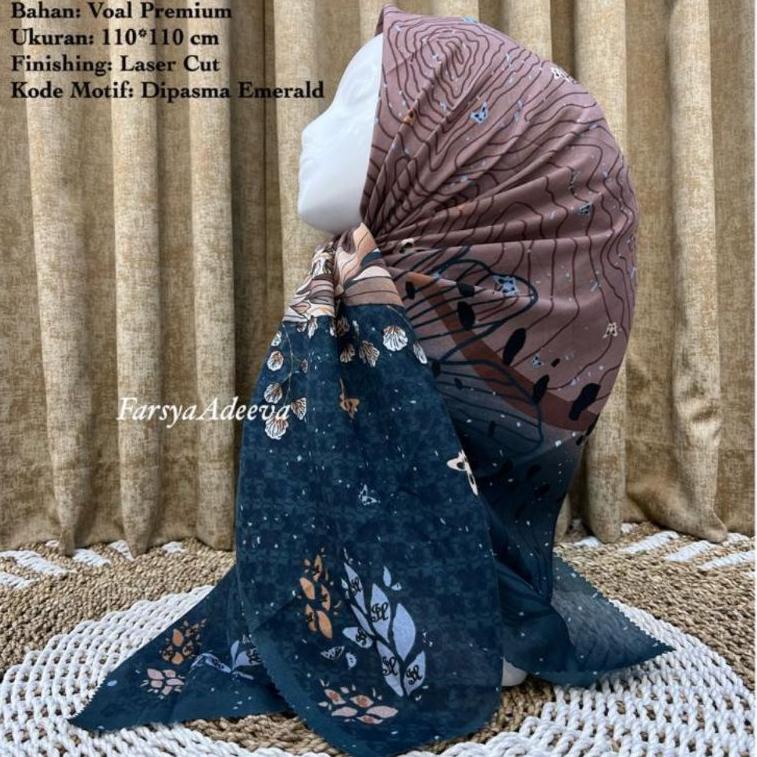 れ ECER VOAL MOTIF LASER PREMIUM PART 4 SEGIEMPAT DEENAY KW WEARING KLAMBI BUTTON SCARF HIJAB HEAVEN 