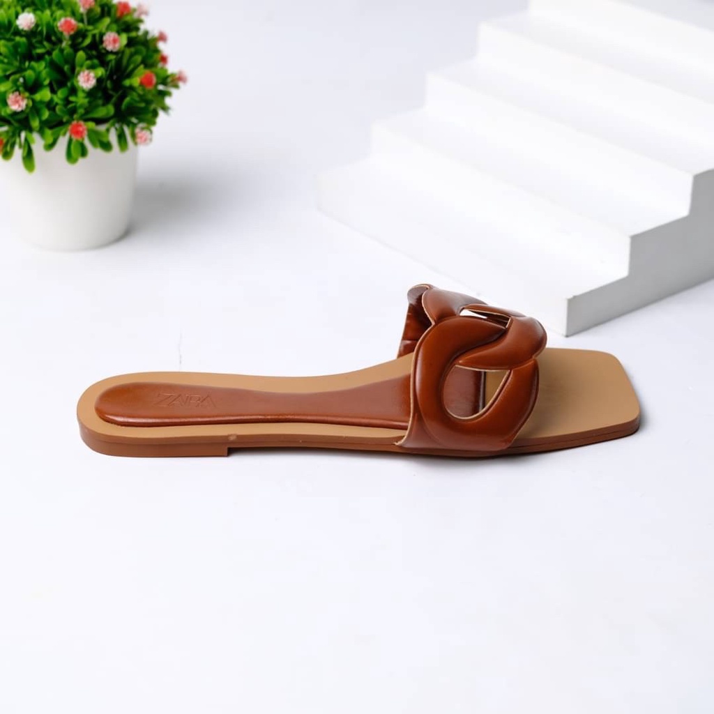 [7.7 Boombastis Sale⚡] - SANDAL WANITA KEKINIAN FLAT ZS487 SENDAL BRANDED PREMIUM IMPORT
