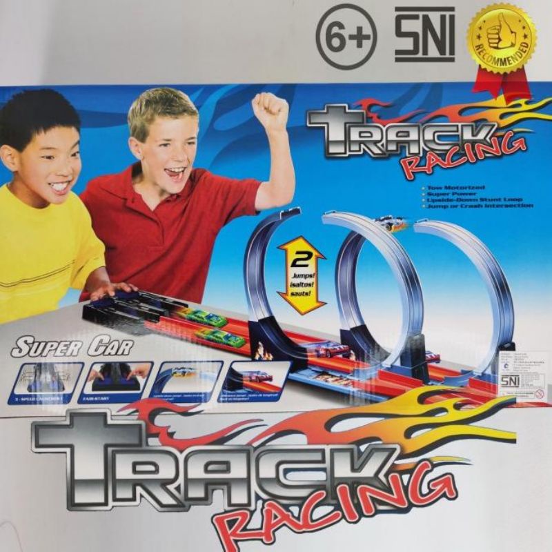 TRACK RACING MAINAN ANAK TRACK 2 JALUR/LINTASAN BALAP HOTWELL ATAU DICAST MOBIL