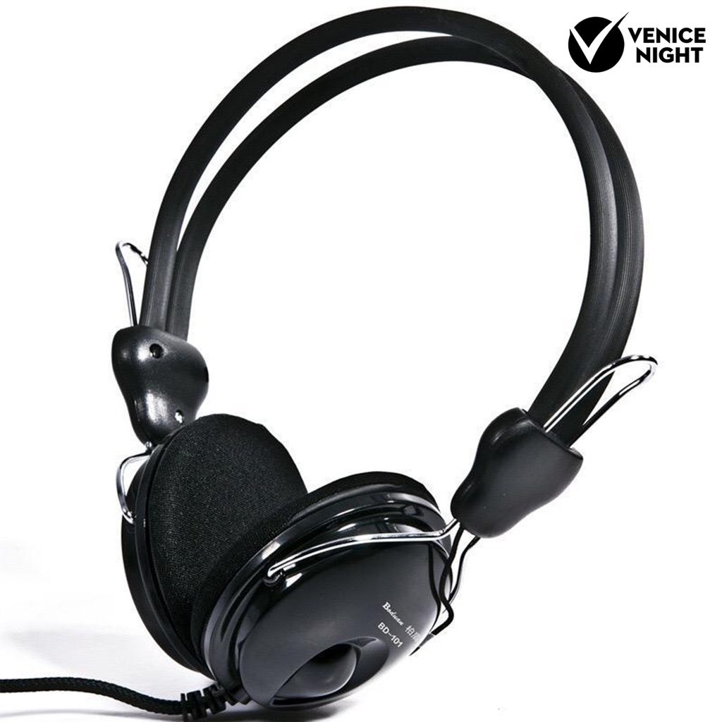 (VNEP) (Berkabel) Headset Atas Telinga Dapat Dilipat Dapat Disesuaikan Kualitas Suara HiFi 3.5mm Plug Subwoofer Desktop PC Gaming Headphone untuk Gamer