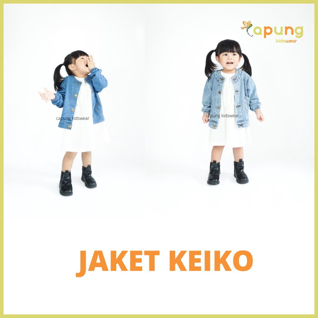 (capung kidswear) Jaket Jeans Anak Perempuan Keiko 1-6 tahun