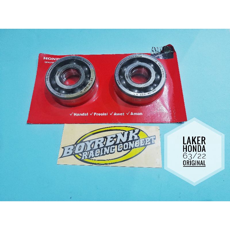 LAKER LAHER BEARING KHARISMA/ SUPRA 125  63/22  - BOYRENK SURABAYA