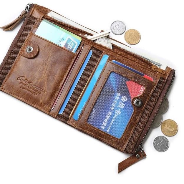 Dompet pria cowok kulit Asli Sapi dompet kartu dompet stnk Original