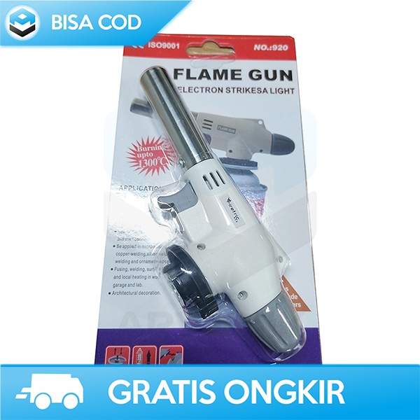 GAS TORCH PORTABLE PEMANTIK TABUNG GAS BUTANE FIRETRIC KNOB OTOMATIS