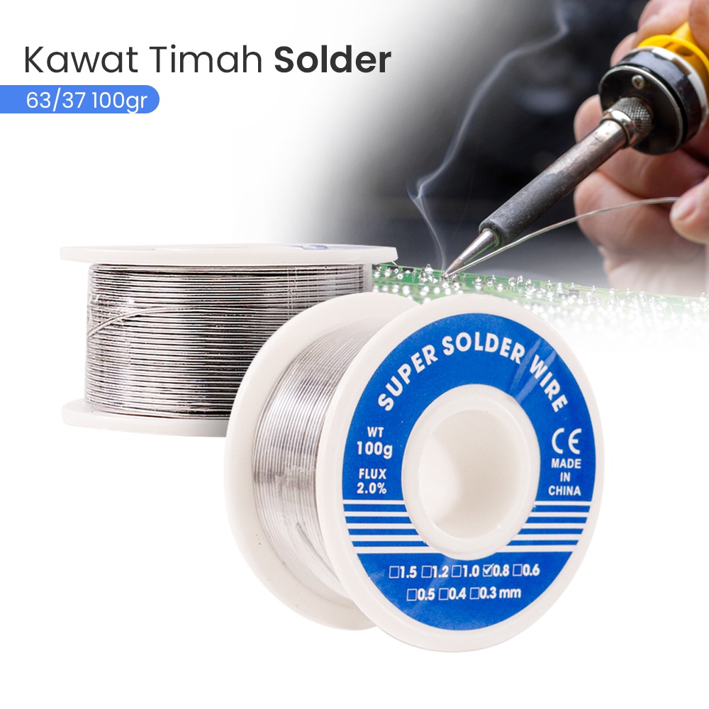 Kawat Timah Solder 63/37 0.8mm 100gr - B-2 OMOT7SXX