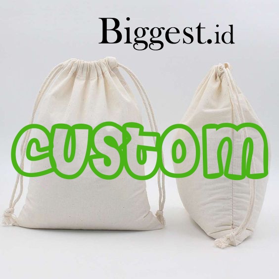 TAS SERUT KANVAS CUSTOM (BISA GAMBAR DAN TULISAN ) UNISEX