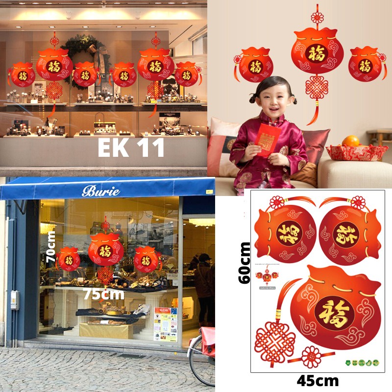 WALLSTICKER IMLEK WALL STIKER SETIKER STICKER DINDING TEMBOK IMLEX LEMARI KACA DAPUR KAMAR RUANG TAMU MOTIF IMLEK IMLEX CHINESE NEW YEAR TAHUN BARU CHINA CINA 2023 FU NATAL GANTUNGAN KAOS KAKI WALLPAPER PAPER HIASAN TEMPELAN IMLEK KELINCI HAMPERS SINC