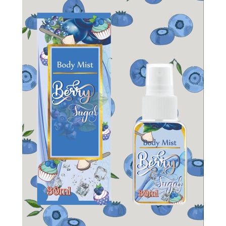 Kanzo - Parfum Body Mist Berry Sugar 30ml Premium / Body Mist Berry Sugar 30ml / Parfum Wanita Wangi Tahan Lama