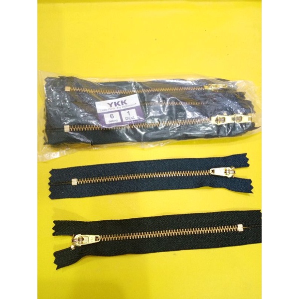 Beli 12 gratis 1 Sleting YKK ORI / Sleting celana Levis / Sleting Levis hitam / Sleting Levis navy / 5&quot; 6&quot; 7&quot;