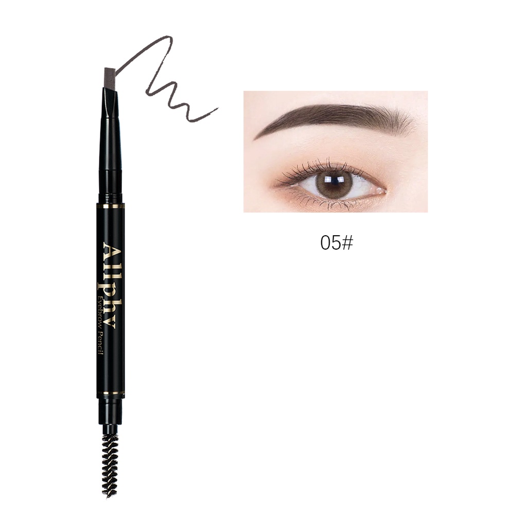 [Siap Dikirim] Ibcccndc Eyebrow Powder Cetakan Alis Instan Eyebrow Stamp Alis Stempel Alis Waterproof dengan 10 Model Cetakan Alis-Pencil 5# Coklat Tua