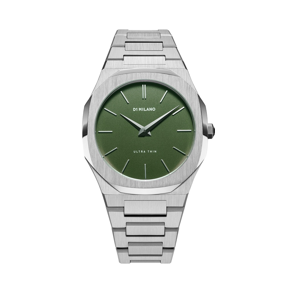 Jam Tangan D1 Milano Ultra Thin Moss Linen 40 mm - D1-UTBJ06